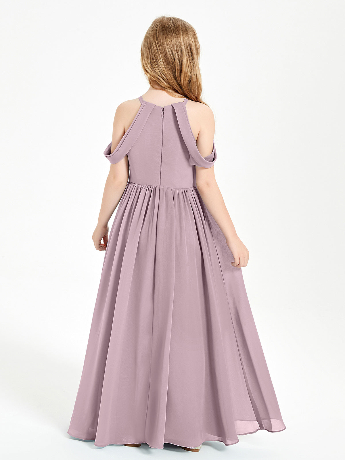 Dreamy Off the Shoulder Bridesmaid Gown for Junior Dusk